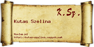 Kutas Szelina névjegykártya
